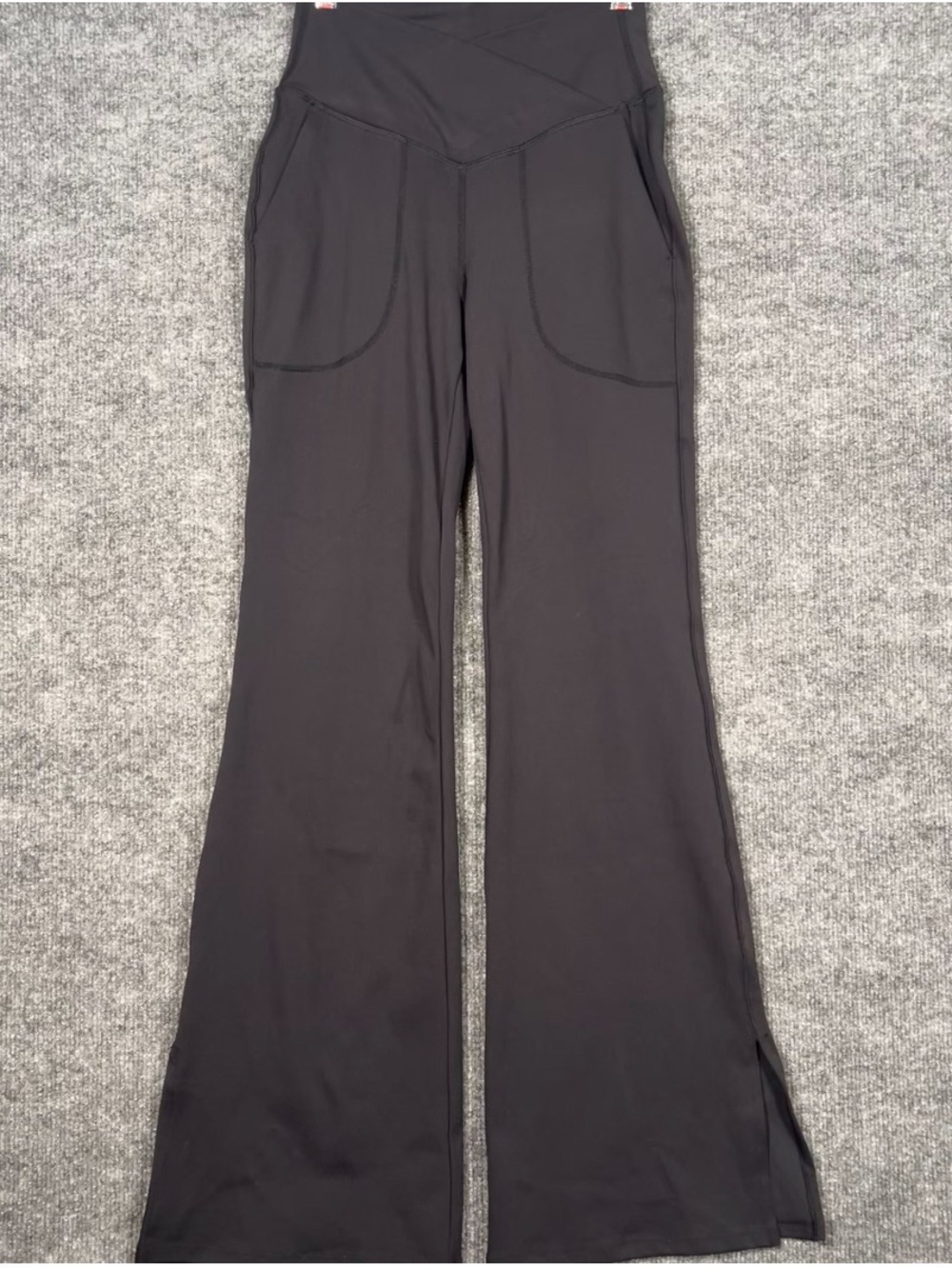 NEW Halara Womens‎ XS Petite Black High Rise Flare Active Stretch Pants PullOn